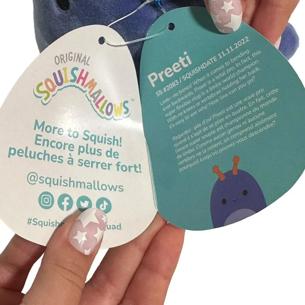 Squishmallows Original Preeti The Garden Slug 5” Mini Plush Toy NWT